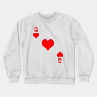 Queen Of Hearts TShirt Playing Card Crewneck Sweatshirt